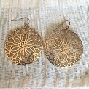 Gold mandala earrings